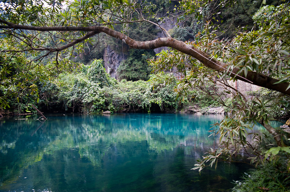 Beautiful waters around the cave