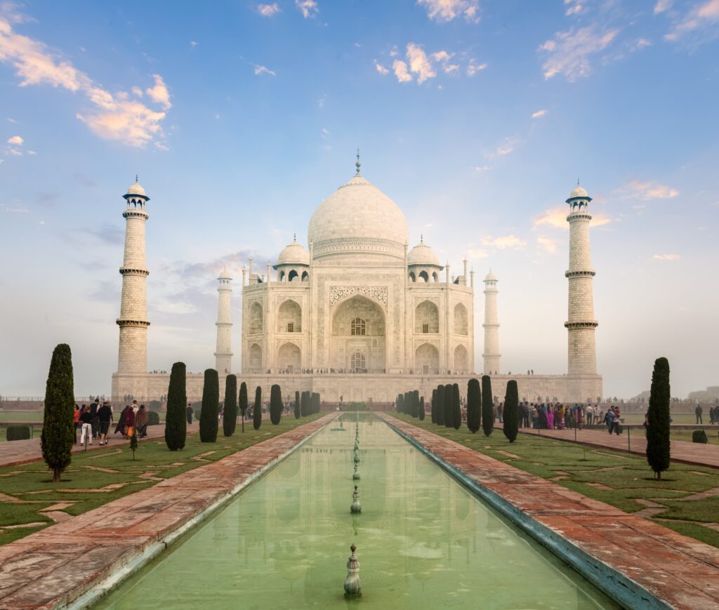 Taj Mahal on sunrise sunset, Agra, India